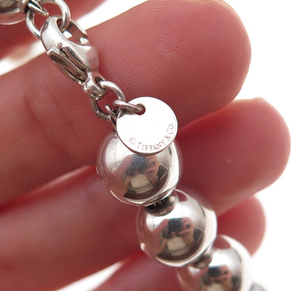 Tiffany & Co. 925 Sterling Silver Vintage HardWear Ball Beaded Link Bracelet 7"