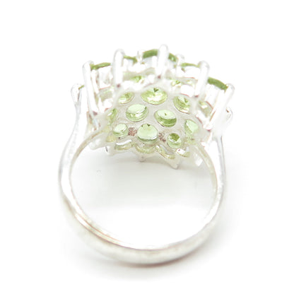 CHUCK CLEMENCY 925 Sterling Silver Real Peridot Gemstone Ring Size 6