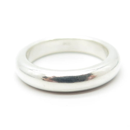 925 Sterling Silver Vintage Classic Wedding Band Ring Size 6.75