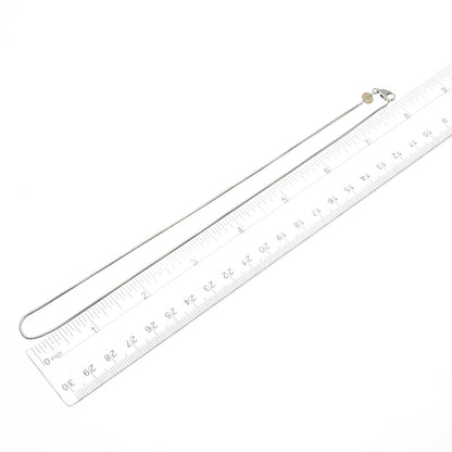 MOVADO 925 Sterling Silver 18K Gold Vintage Snake Chain Necklace 16"