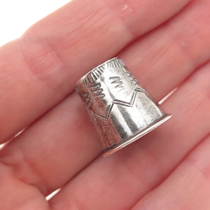 Old Pawn 925 Sterling Silver Vintage Southwestern Tribal Sewing Thimble