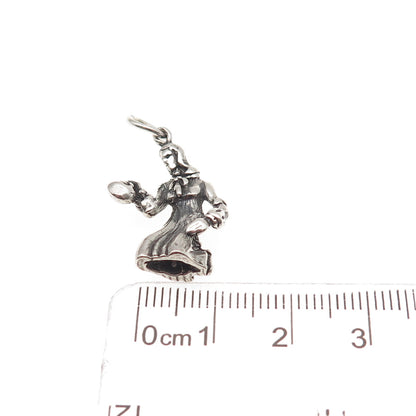 Shube 925 Sterling Silver Vintage Fruit Lady Oxidized 3D Charm Pendant