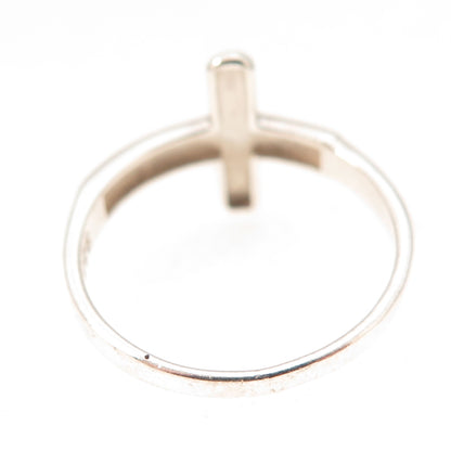 925 Sterling Silver Vintage Cross Ring Size 8