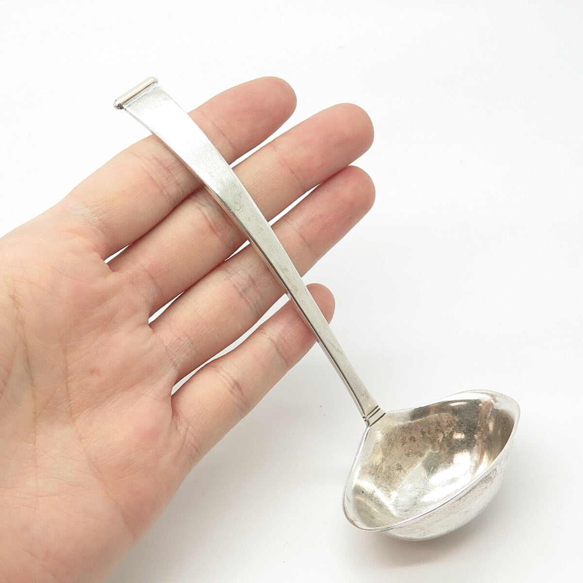 925 Sterling Silver & 18K Gold Antique Art Deco Gorham Golden Stardust Ladle