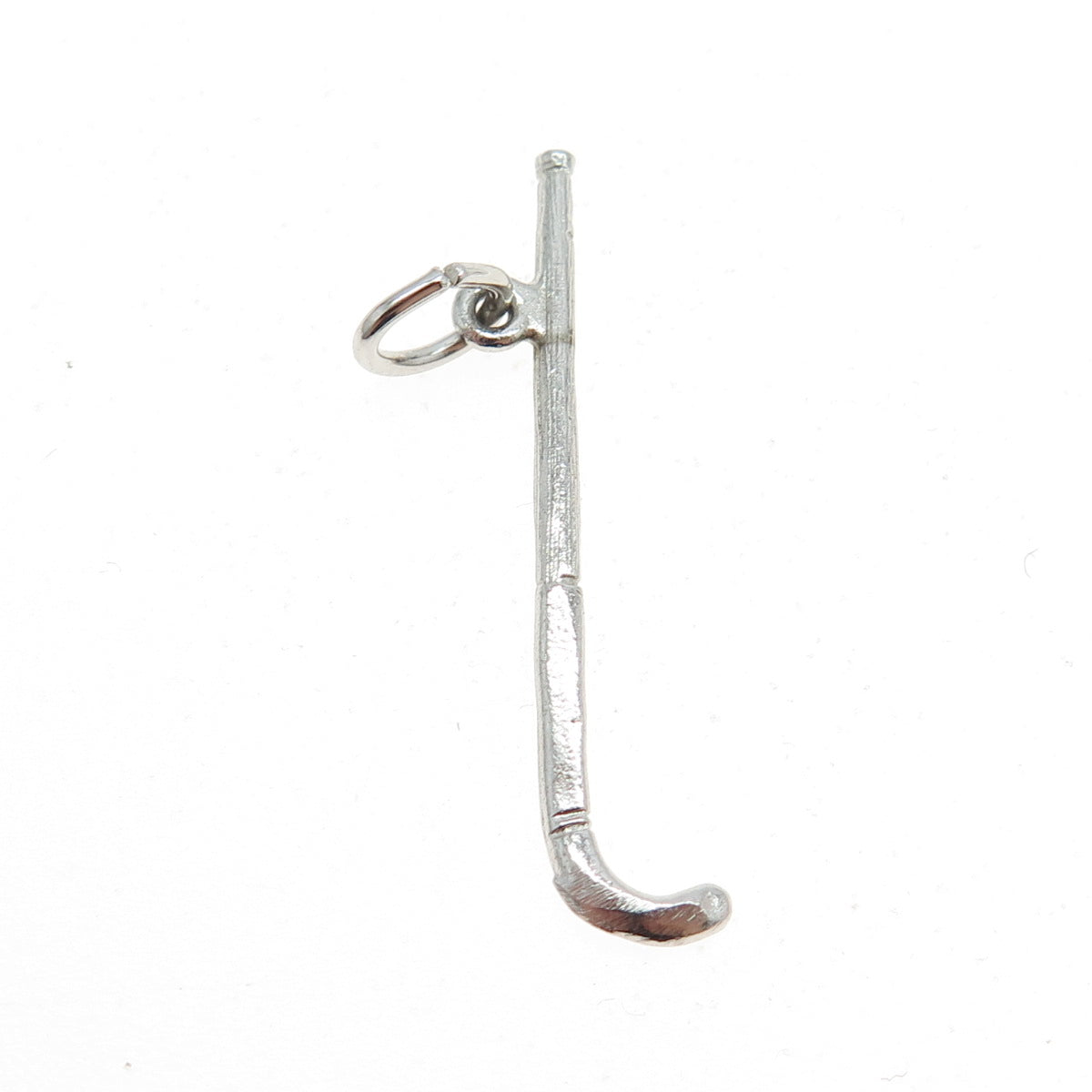 925 Sterling Silver Antique Art Deco Hockey Stick 3D Pendant