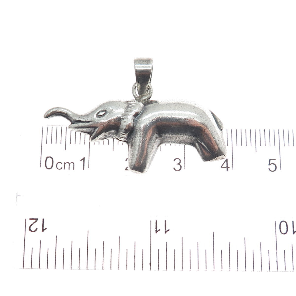 925 Sterling Silver Vintage Elephant for Good Luck Pendant