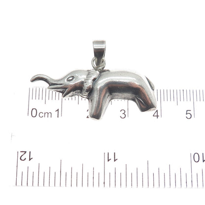 925 Sterling Silver Vintage Elephant for Good Luck Pendant