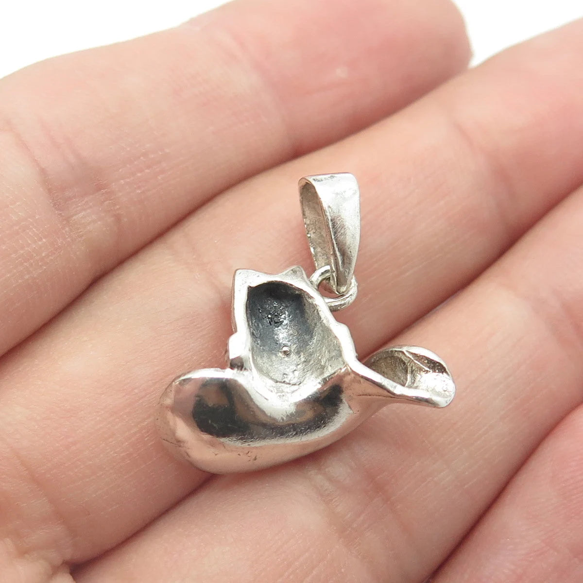 925 Sterling Silver Vintage Southwestern Cowboy Hat Charm Pendant