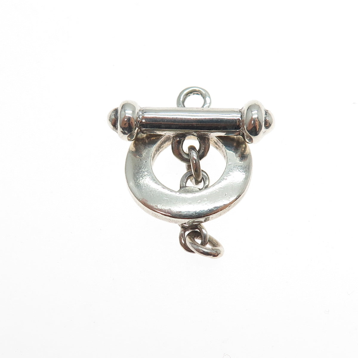 CAROLEE 925 Sterling Silver Vintage Bracelet / Necklace Toggle Lock