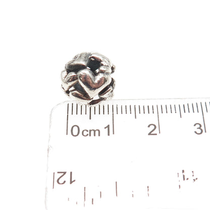 Trollbeads LAA 925 Sterling Silver Heart Slide Bead Charm