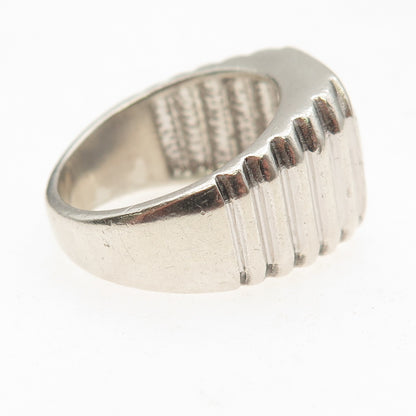 925 Sterling Silver Real Round-Cut Diamond Ring Size 10