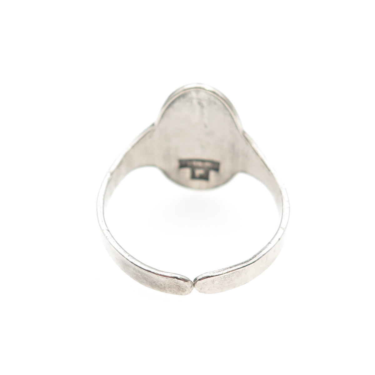 ROBBINS & CO. 925 Sterling Vintage Brownie Girl Scout Adjustable Ring Size 7.75