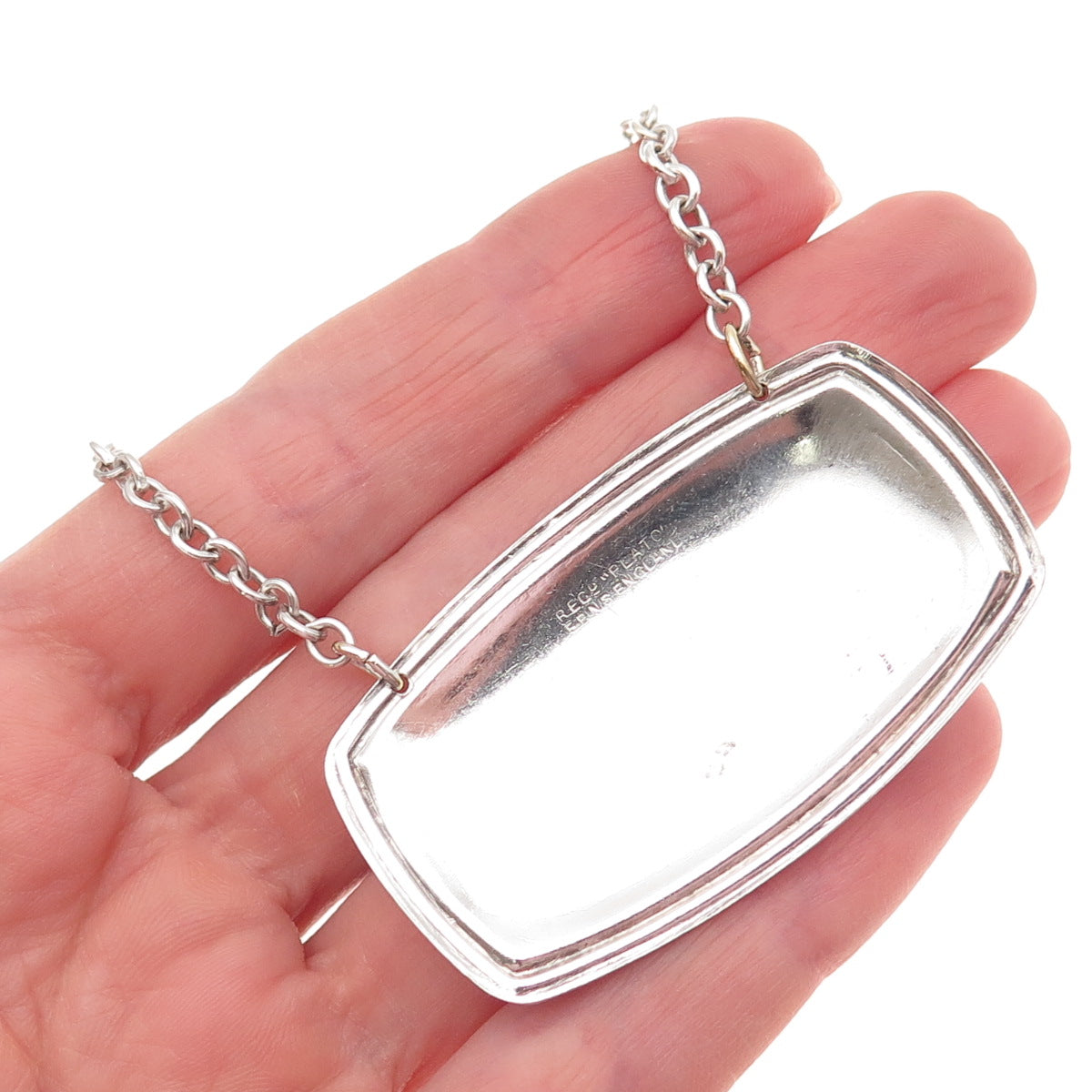 EPNS 925 Sterling Silver Vintage England Brandy Bottle Tag