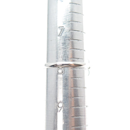 925 Sterling Silver Vintage Faux Turquoise Filigree Flower Ring Size 8