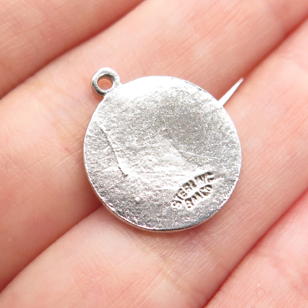 BREADNER CO. 925 Sterling Silver Vintage Enamel Canada Guard Minimalist Pendant
