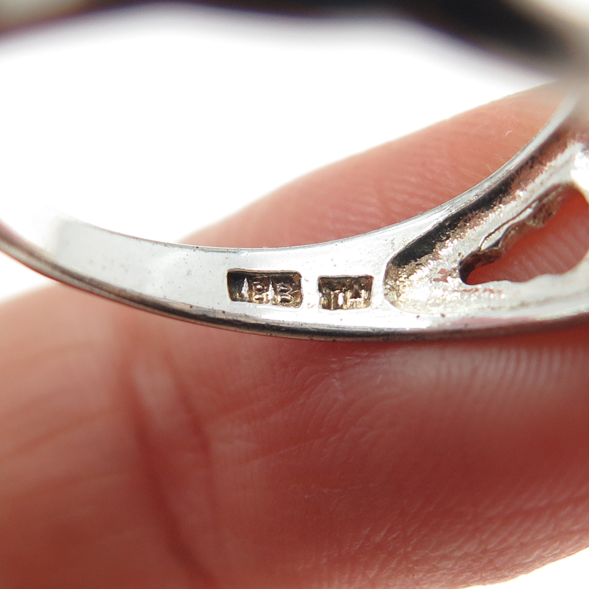925 Sterling Silver Vintage Celtic Woven Oxidized Ring Size 8.25