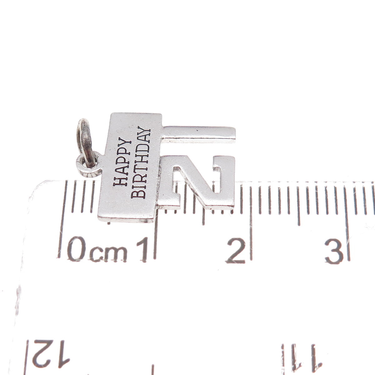 Wells 925 Sterling Silver Vintage 21 Happy Birthday Charm Pendant