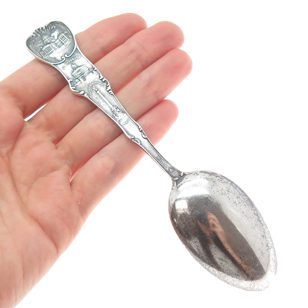 MECHANICS 925 Sterling Silver Antique Art Deco Chicago Illinois Coffee Spoon