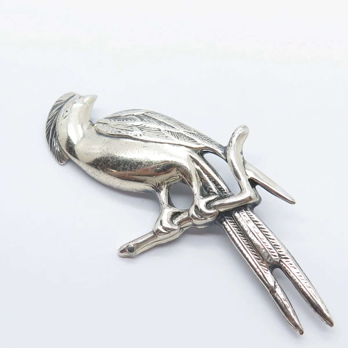 925 Sterling Silver Vintage Parrot Bird Pin Brooch