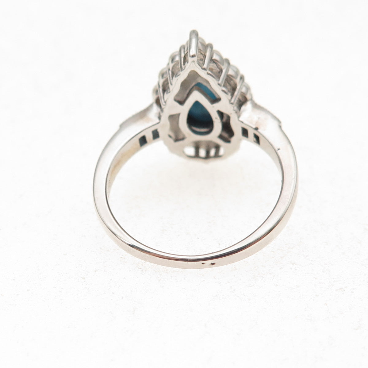 925 Sterling Silver Real Turquoise Pearl & London Blue Topaz Ring Size 8