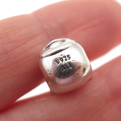 PANDORA 925 Sterling Silver Enamel Red-Nosed Reindeer Slide Bead Charm
