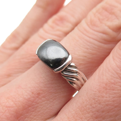 Michelle Albala 925 Sterling Silver Vintage Real Hematite Ring Size 7