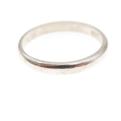 925 Sterling Silver Vintage Classic Wedding Band Ring Size 9