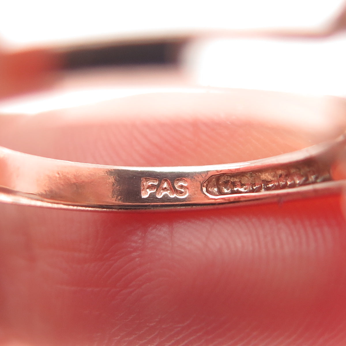 925 Sterling Silver Rose Gold Plated Real Smoky Quartz & C Z Ring Size 7.5