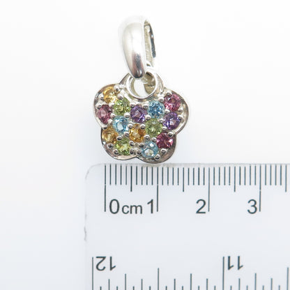 CNA PRANDA Sterling Vintage Topaz Amethyst Tourmaline Citrine & Peridot Pendant