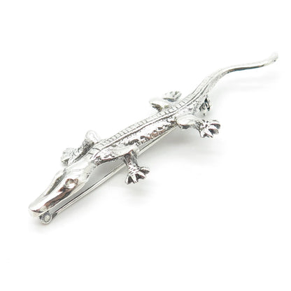 925 Sterling Silver Vintage Lizard Pin Brooch