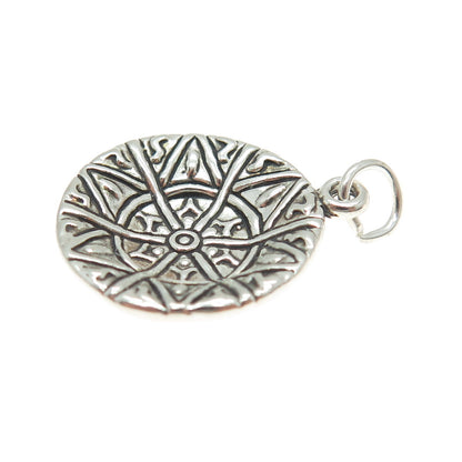 SUN WEST 925 Sterling Silver Vintage Southwestern Sun Flower Charm Pendant