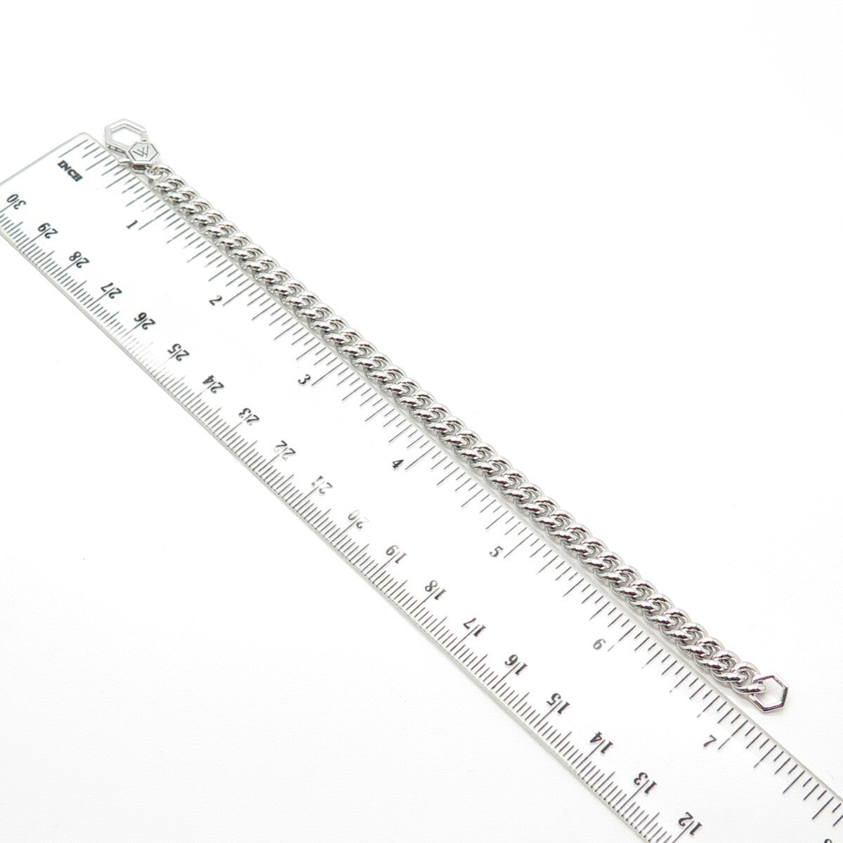 925 Sterling Silver With You Lockets Curb Link Bracelet 6.75"