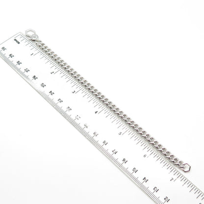 925 Sterling Silver With You Lockets Curb Link Bracelet 6.75"