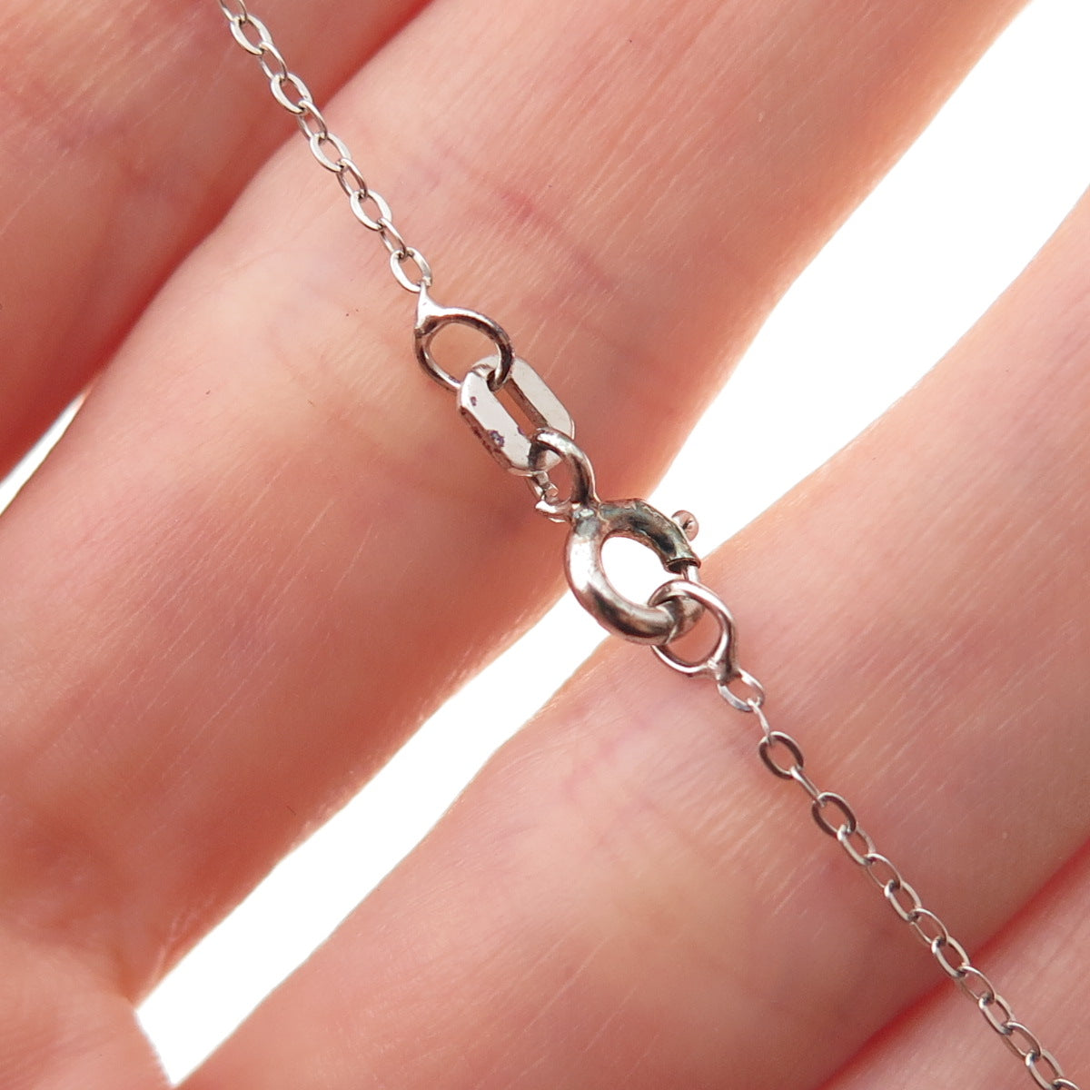 Chuck Clemency 925 Sterling Silver 2-Tone Real Tanzanite Chain Necklace 20"