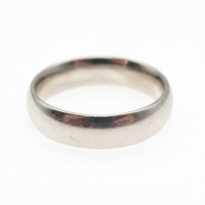 925 Sterling Silver Vintage Classic Wedding Band Ring Size 7