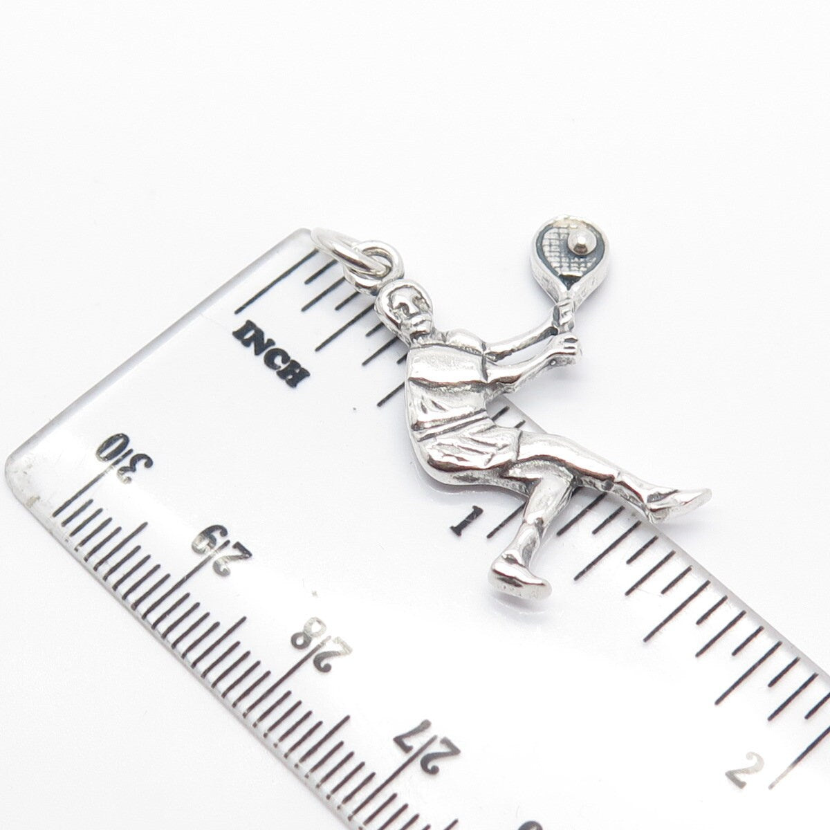 925 Sterling Silver Vintage Mexico Tennis Player Pendant