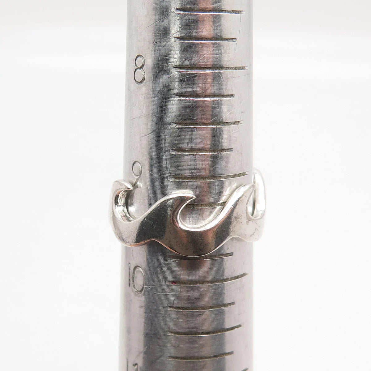 925 Sterling Silver Vintage Fire Band Ring Size 9.75