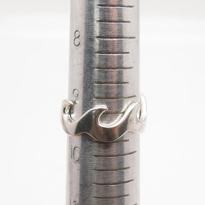 925 Sterling Silver Vintage Fire Band Ring Size 9.75