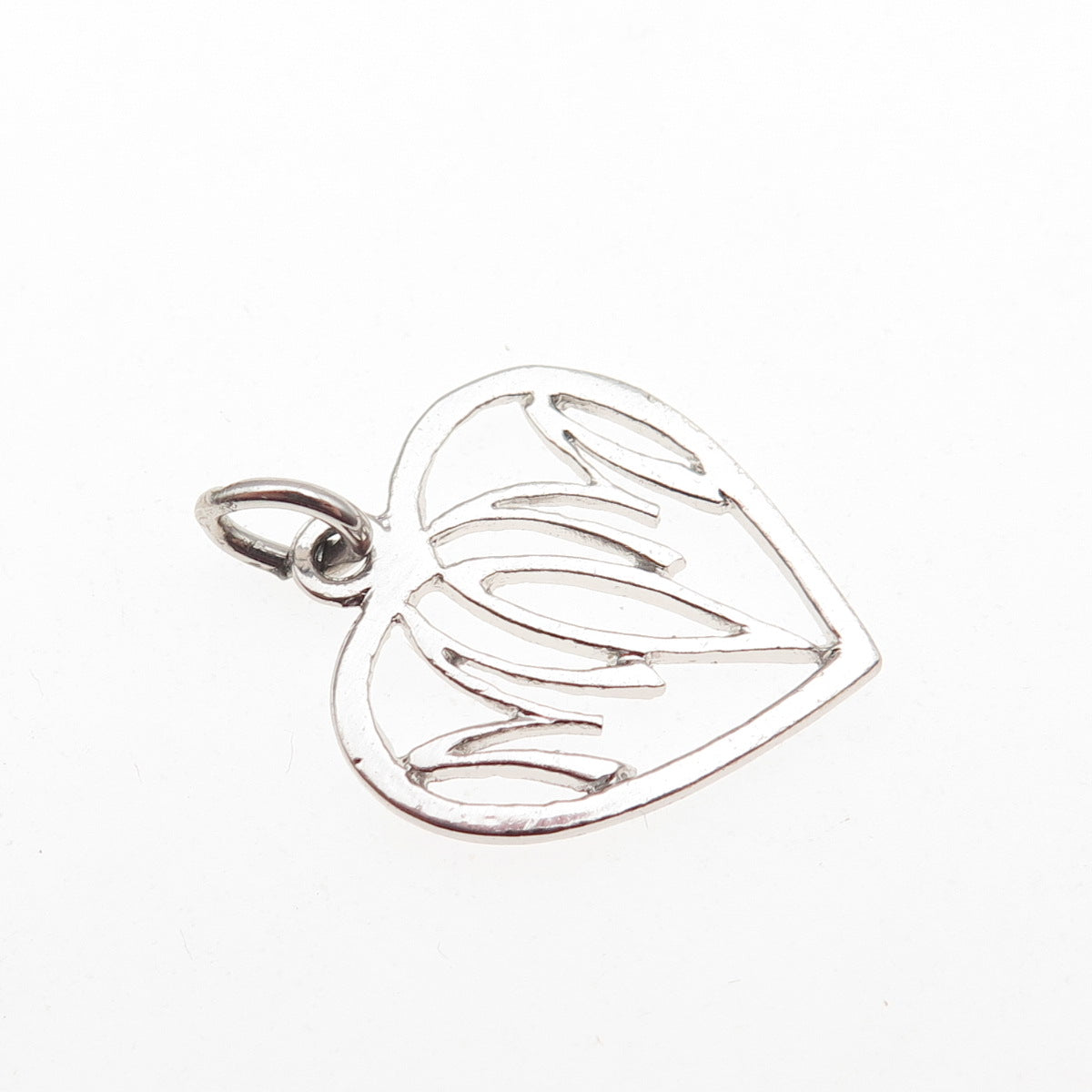 JACOBY BENDER 925 Sterling Silver Vintage Mom Heart Mini Charm Pendant