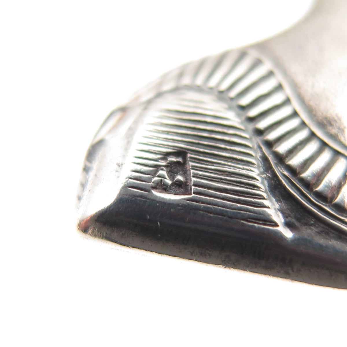 800 Silver Vintage Egyptian Queen Nefertiti Oxidized Charm Pendant