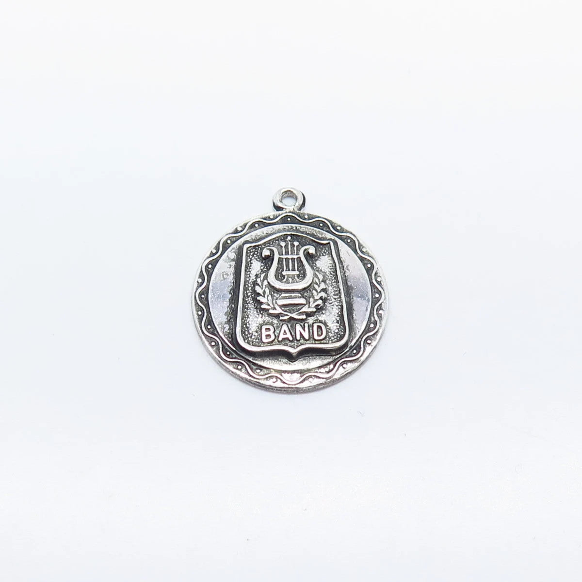 925 Sterling Silver Antique US Army Field Band Charm Pendant