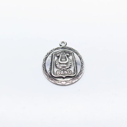 925 Sterling Silver Antique US Army Field Band Charm Pendant