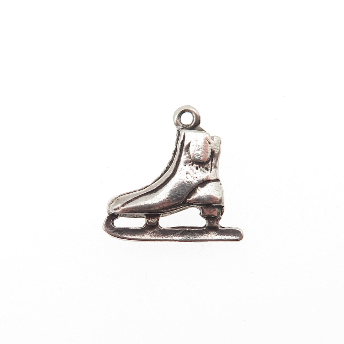 Sunwest 925 Sterling Silver Vintage Ice Skate Oxidized Mini Charm Pendant