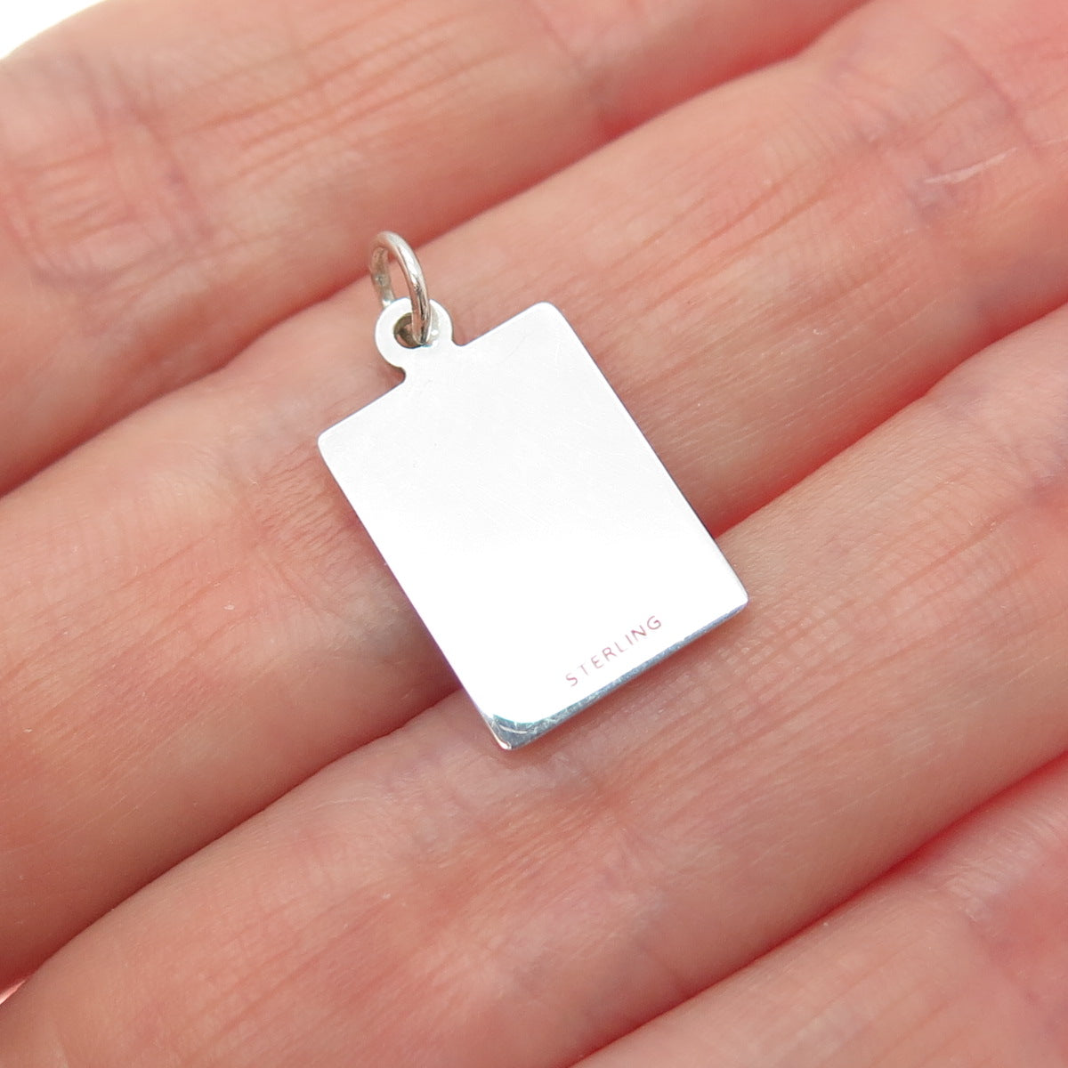 925 Sterling Silver Red Enamel I Was Born That Way Minimalist Charm Pendant