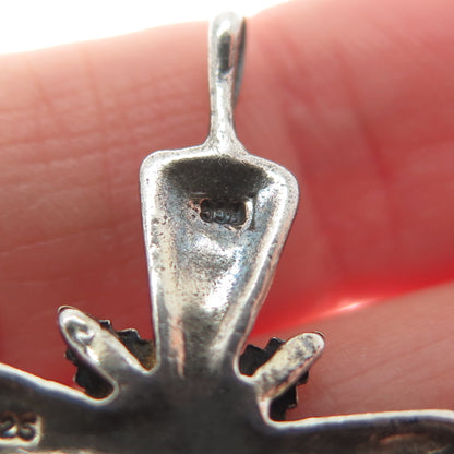 RGC Riddles Group 12K Rose & Yellow Gold Sterling Silver Vintage Cross Pendant