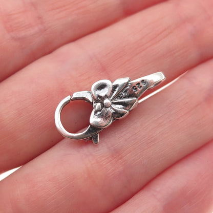 925 Sterling Silver Bowknot Bow Knot Lobster Clasp Bracelet Connector