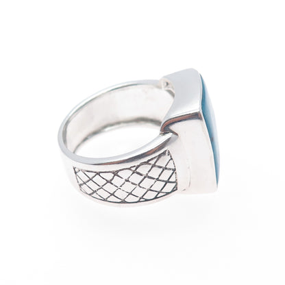PHLD PlayHardLookDope 925 Sterling Silver Real Turquoise Ring Size 11.5