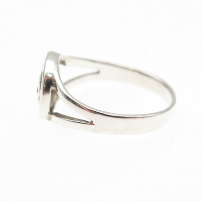 925 Sterling Silver Vintage Celtic Trinity Ring Size 6.25