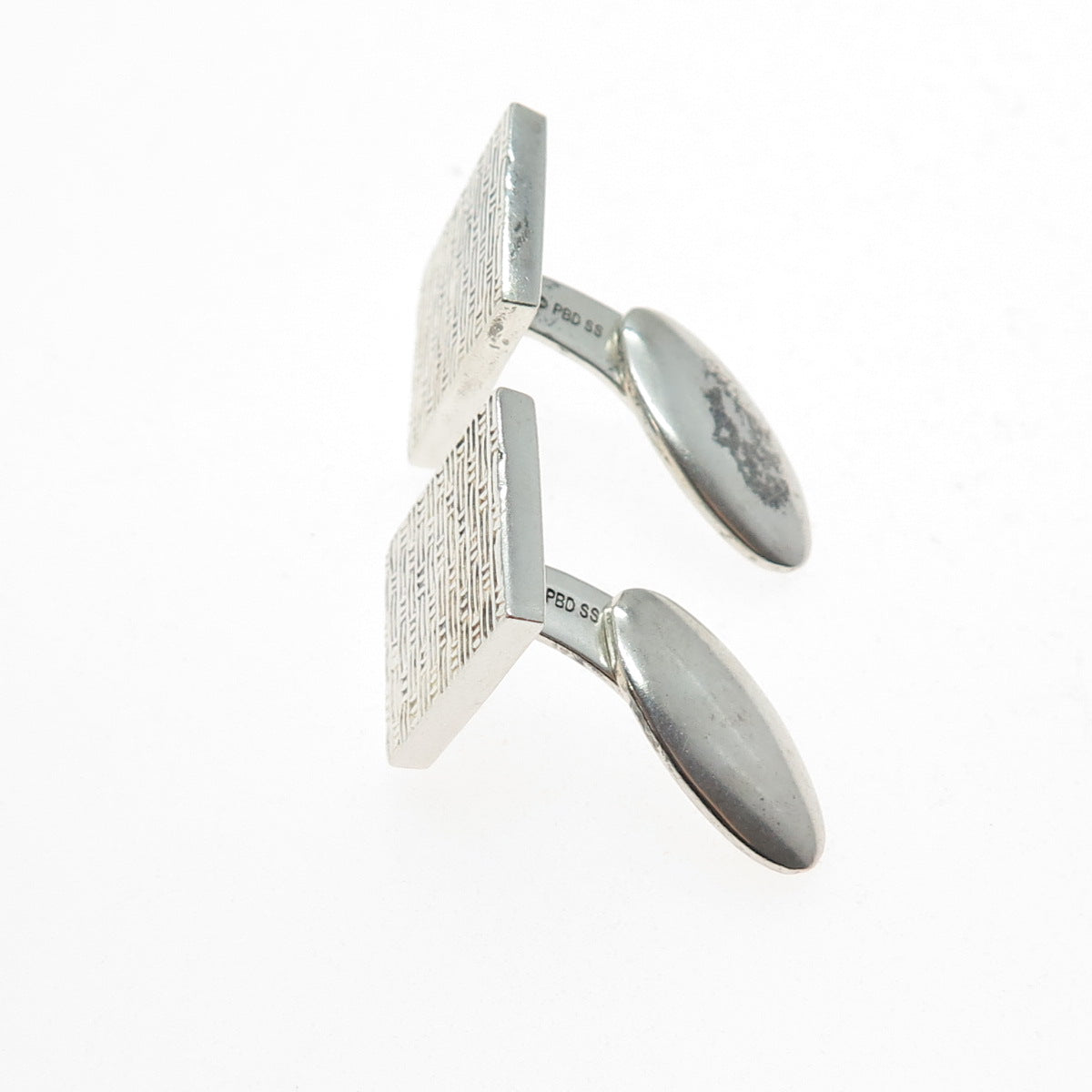PBD Peter Brams Designs 925 Sterling Silver Vintage Modernist Oxidized Cufflinks