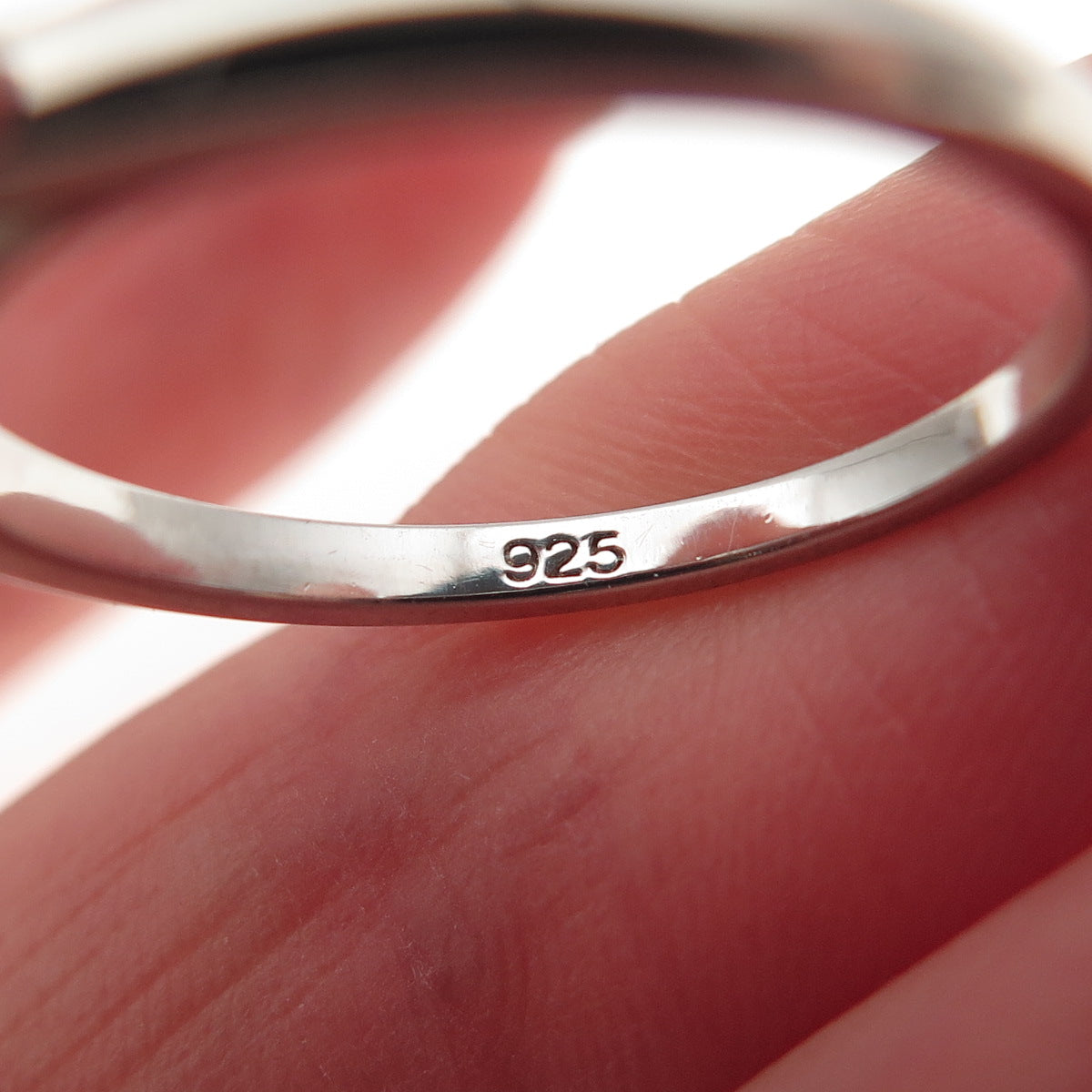 925 Sterling Silver Round-Cut C Z Engagement Ring Size 8
